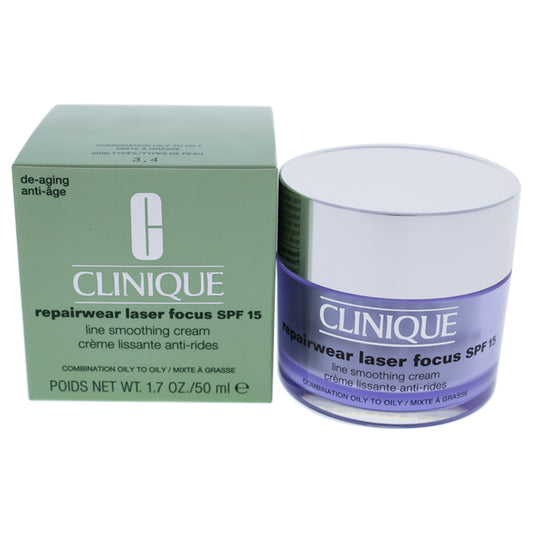 Repairwear Laser Focus Line Smoothing Cream SPF 15 - Combination Oily to Oily by Clinique for Women - 1.7 oz Cream