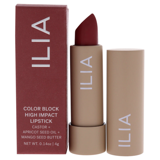 Color Block High Impact Lipstick - Rosette by ILIA Beauty for Women - 0.14 oz Lipstick