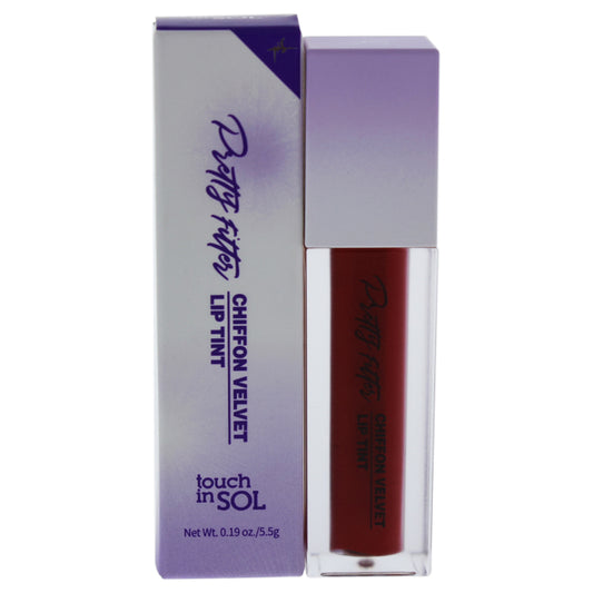 Pretty Filter Chiffon Velvet Lip Tint - 9 Coral Dahlia by Touch In Sol for Women - 0.19 oz Lipstick