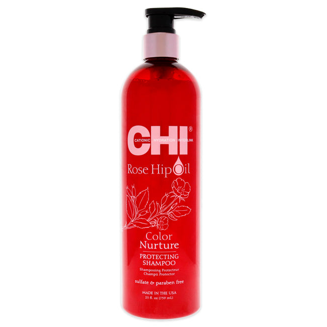 Rose Hip Oil Color Nurture Protecting Shampoo by CHI for Unisex - 25 oz Shampoo