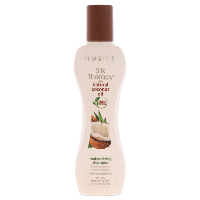 Silk Therapy with Organic Coconut Oil Moisturizing Shampoo by Biosilk for Unisex - 5.64 oz Shampoo