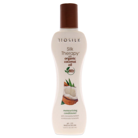 Silk Therapy with Coconut Oil Moisturizing Conditioner by Biosilk for Unisex - 5.64 oz Conditioner
