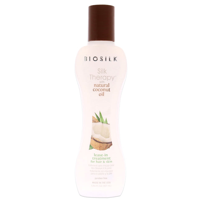 Silk Therapy with Organic Coconut Oil Leave-In Treatment by Biosilk for Unisex - 5.64 oz Treatment