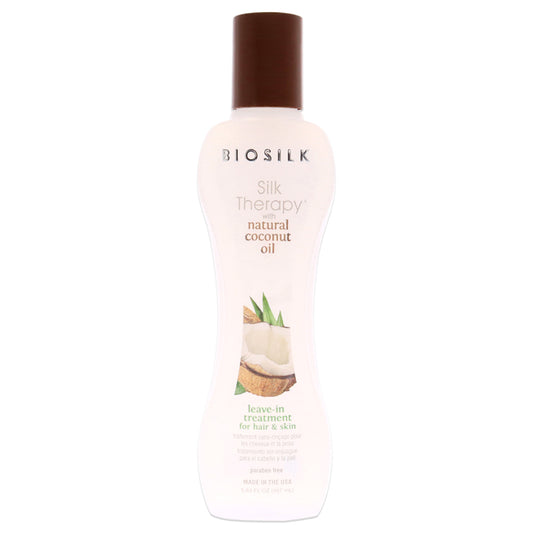 Silk Therapy with Organic Coconut Oil Leave-In Treatment by Biosilk for Unisex - 5.64 oz Treatment