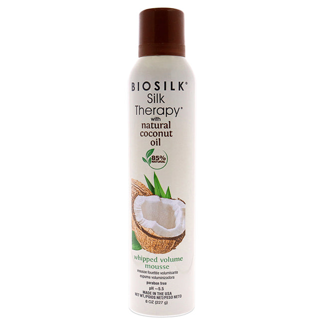 Silk Therapy with Coconut Oil Whipped Volume Mousse by Biosilk for Unisex - 8 oz Mousse