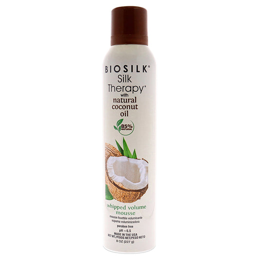 Silk Therapy with Coconut Oil Whipped Volume Mousse by Biosilk for Unisex - 8 oz Mousse