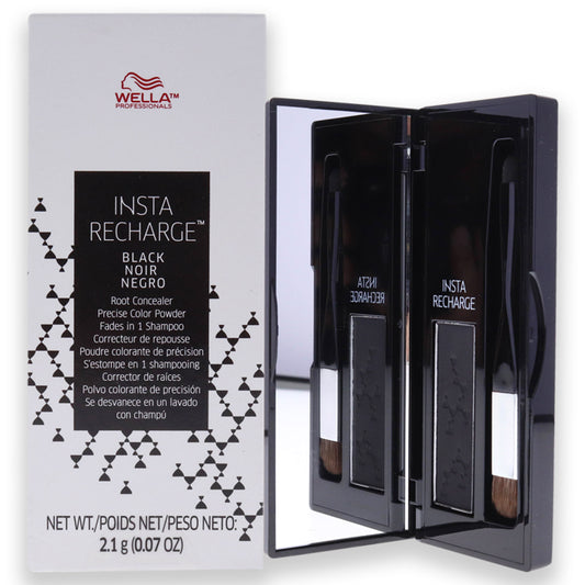 Insta Recharge Root Concealer Powder - Black by Wella for Unisex - 0.07 oz Hair Color