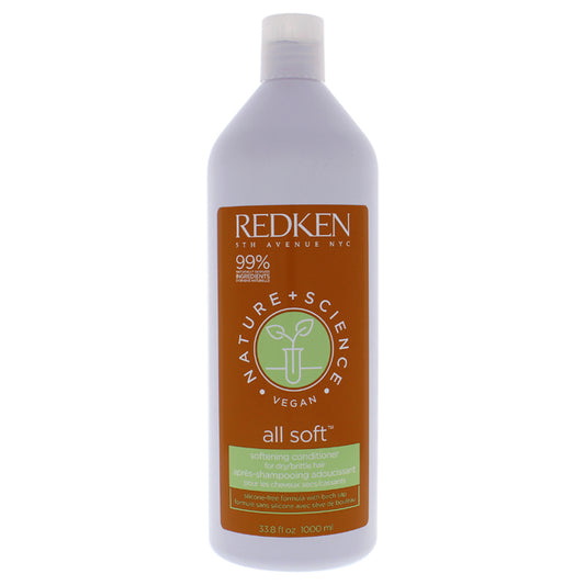Nature Plus Science All Soft Conditioner by Redken for Unisex - 33.8 oz Conditioner