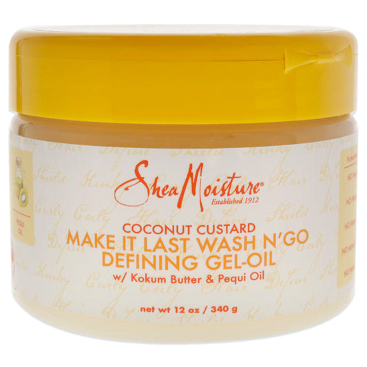 Coconut Custard Make It Last Wash N Go Defining Gel Oil by Shea Moisture for Unisex - 12 oz Gel