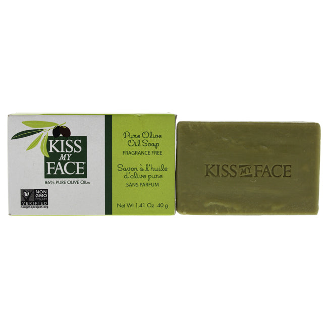 Pure Olive Oil Bar Soap by Kiss My Face for Unisex - 1.41 oz Soap