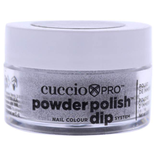 Pro Powder Polish Nail Colour Dip System - Silver with Rainbow Mica by Cuccio Colour for Women - 0.5 oz Nail Powder