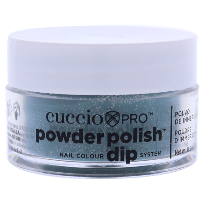 Pro Powder Polish Nail Colour Dip System - Green Glitter with Blue Undertones by Cuccio Pro for Women - 0.5 oz Nail Powder