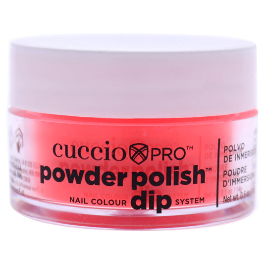 Pro Powder Polish Nail Colour Dip System - Neon Red by Cuccio Colour for Women - 0.5 oz Nail Powder