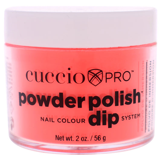 Pro Powder Polish Nail Colour Dip System - Neon Red by Cuccio Colour for Women - 1.6 oz Nail Powder