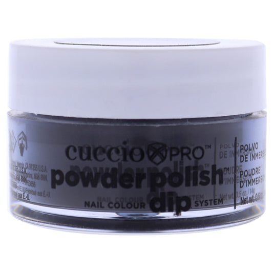 Pro Powder Polish Nail Colour Dip System - Midnight Black by Cuccio Colour for Women - 0.5 oz Nail Powder
