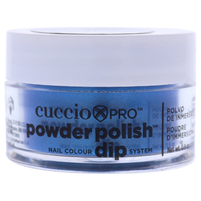Pro Powder Polish Nail Colour Dip System - Deep Blue with Blue Mica by Cuccio Colour for Women - 0.5 oz Nail Powder