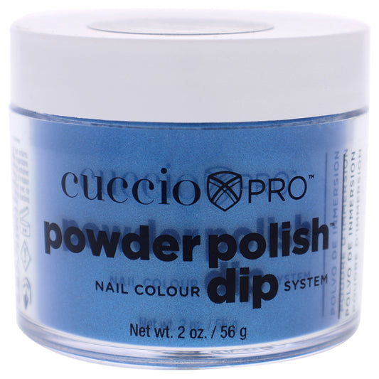 Pro Powder Polish Nail Colour Dip System - Deep Blue with Blue Mica by Cuccio Colour for Women - 1.6 oz Nail Powder