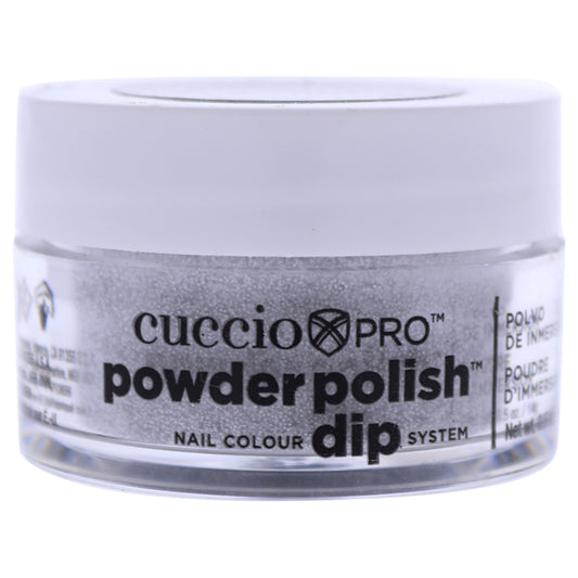 Pro Powder Polish Nail Colour Dip System - Silver with Silver Glitter by Cuccio Colour for Women - 0.5 oz Nail Powder
