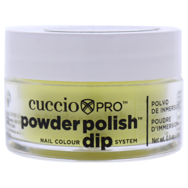 Pro Powder Polish Nail Colour Dip System - Bright Neon Yellow by Cuccio Colour for Women - 0.5 oz Nail Powder