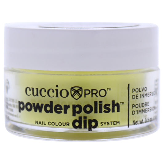 Pro Powder Polish Nail Colour Dip System - Bright Neon Yellow by Cuccio Colour for Women - 0.5 oz Nail Powder