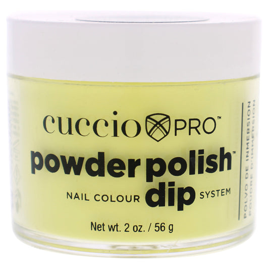 Pro Powder Polish Nail Colour Dip System - Bright Neon Yellow by Cuccio Colour for Women - 1.6 oz Nail Powder