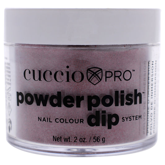 Pro Powder Polish Nail Colour Dip System - Dark Red Glitter by Cuccio Colour for Women - 1.6 oz Nail Powder