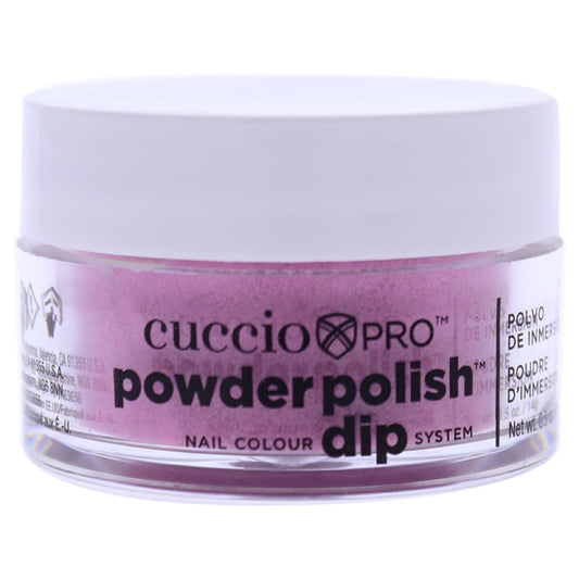 Pro Powder Polish Nail Colour Dip System - Deep Pink With Pink Glitter by Cuccio Colour for Women - 0.5 oz Nail Powder