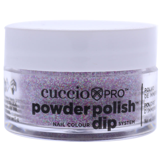 Pro Powder Polish Nail Colour Dip System - Deep Purple Glitter by Cuccio Colour for Women - 0.5 oz Nail Powder