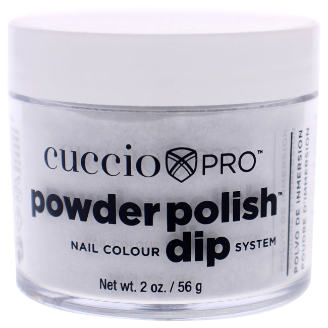 Pro Powder Polish Nail Colour Dip System - Platinum Silver Glitter by Cuccio Colour for Women - 1.6 oz Nail Powder