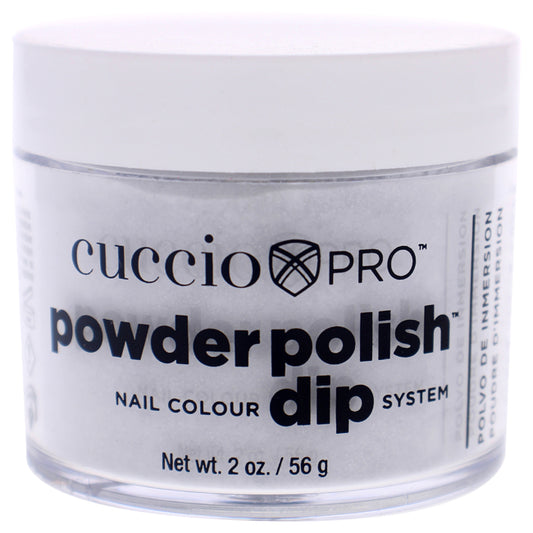 Pro Powder Polish Nail Colour Dip System - Platinum Silver Glitter by Cuccio Colour for Women - 1.6 oz Nail Powder