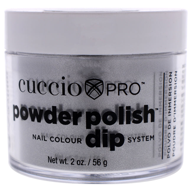 Pro Powder Polish Nail Colour Dip System - Silver With Silver Mica by Cuccio Colour for Women - 1.6 oz Nail Powder