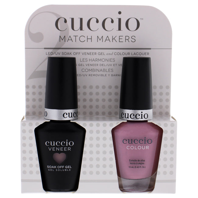 Match Makers Set - Bali Bliss by Cuccio Colour for Women - 2 Pc 0.44oz Veneer Soak Of Gel Nail Polish, 0.43oz Colour Nail Polish