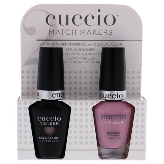 Match Makers Set - Bali Bliss by Cuccio Colour for Women - 2 Pc 0.44oz Veneer Soak Of Gel Nail Polish, 0.43oz Colour Nail Polish