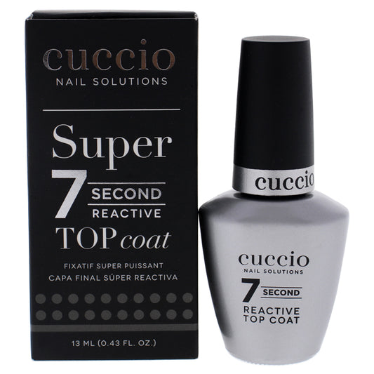 Super 7 Second Reactive Top Coat by Cuccio Colour for Women - 0.43 oz Top Coat