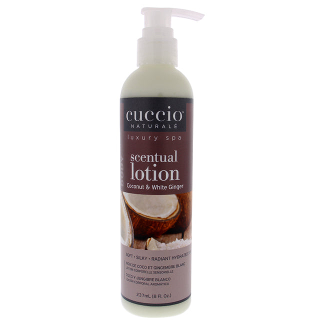 Scentual Lotion - Coconut and White Ginger by Cuccio Naturale for Unisex - 8 oz Body Lotion