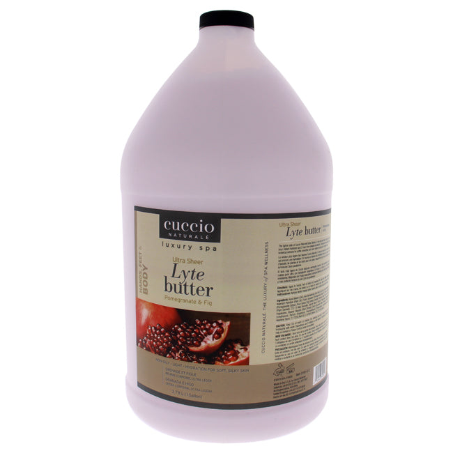 Ultra Sheer Lyte Butter - Pomegranate and Fig by Cuccio Naturale for Unisex - 1 Gallon Body Butter