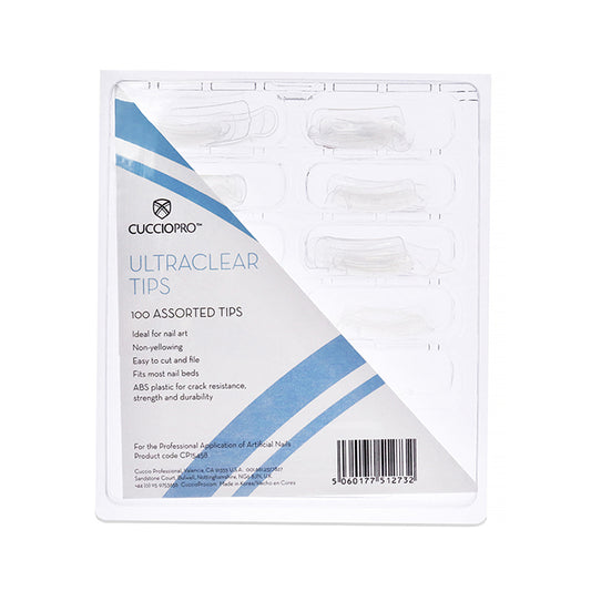 Pro Ultra Clear Tips by Cuccio Pro for Women - 100 Pc Acrylic Nails