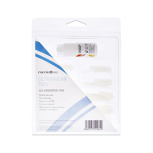 Pro Ultrawear Tips by Cuccio Pro for Women - 100 Pc Acrylic Nails