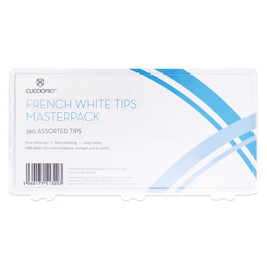 Pro French White Tips Masterpack by Cuccio Pro for Women - 360 Pc Acrylic Nails
