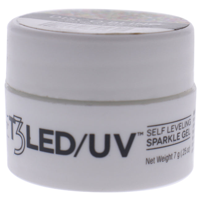 T3 Self Leveling Sparkle Gel - Disco Bling by Cuccio Pro for Women - 0.25 oz Nail Gel