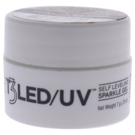 T3 Self Leveling Sparkle Gel - Disco Bling by Cuccio Pro for Women - 0.25 oz Nail Gel