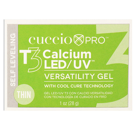 T3 Calcium Versatility Gel - Self Leveling Clear by Cuccio Pro for Women - 1 oz Nail Gel