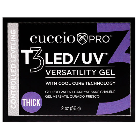 T3 Cool Cure Versatility Gel - Self Leveling Pink by Cuccio Pro for Women - 2 oz Nail Gel