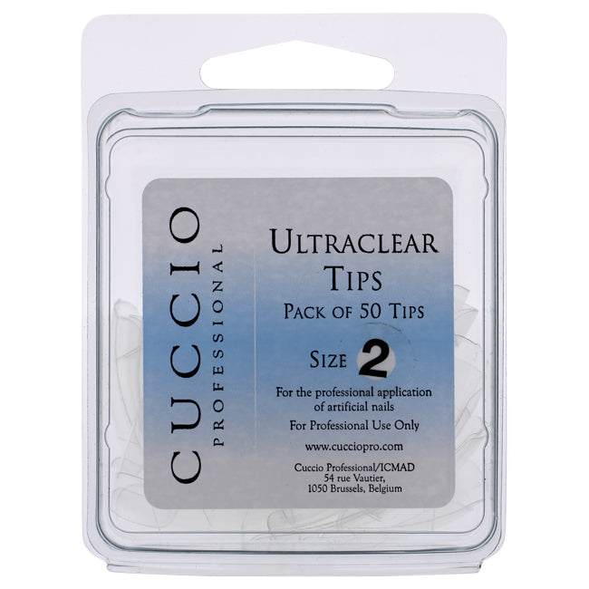 Ultraclear Tips - 2 by Cuccio Pro for Women - 50 Pc Acrylic Nails