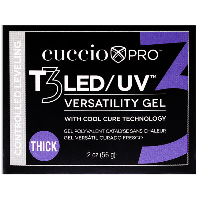 T3 Cool Cure Versatility Gel - Controlled Leveling Pink by Cuccio Pro for Women - 2 oz Nail Gel