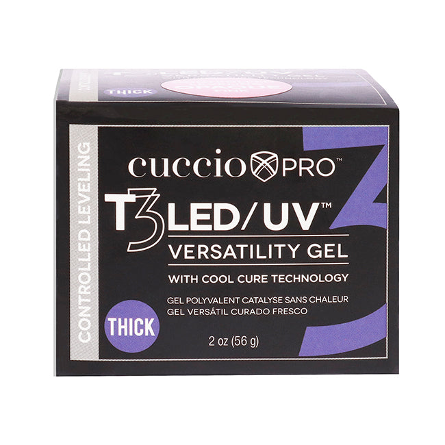 T3 Cool Cure Versatility Gel - Controlled Leveling Opaque Pink by Cuccio Pro for Women - 2 oz Nail Gel