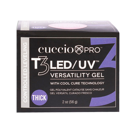 T3 Cool Cure Versatility Gel - Controlled Leveling Opaque Pink by Cuccio Pro for Women - 2 oz Nail Gel