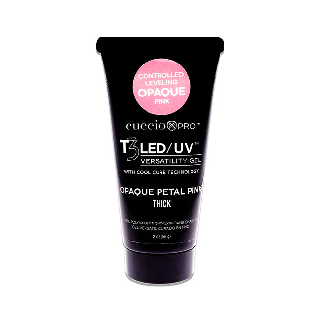T3 Cool Cure Versatility Gel Tube - Controlled Leveling Opaque Pink by Cuccio Pro for Women - 2 oz Nail Gel