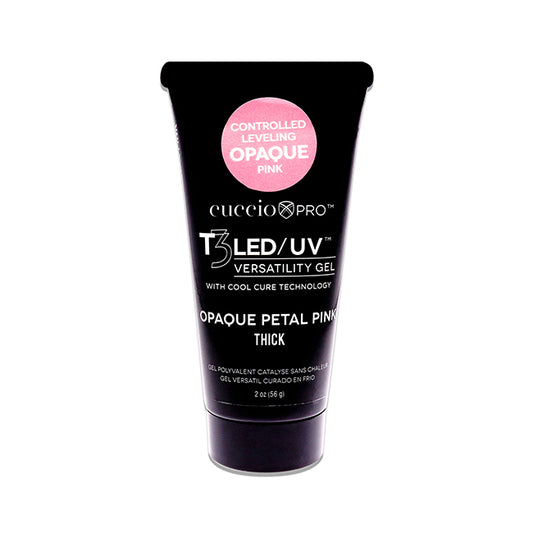 T3 Cool Cure Versatility Gel Tube - Controlled Leveling Opaque Pink by Cuccio Pro for Women - 2 oz Nail Gel