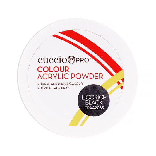 Colour Acrylic Powder - Licorice Black by Cuccio PRO for Women - 1.6 oz Acrylic Powder